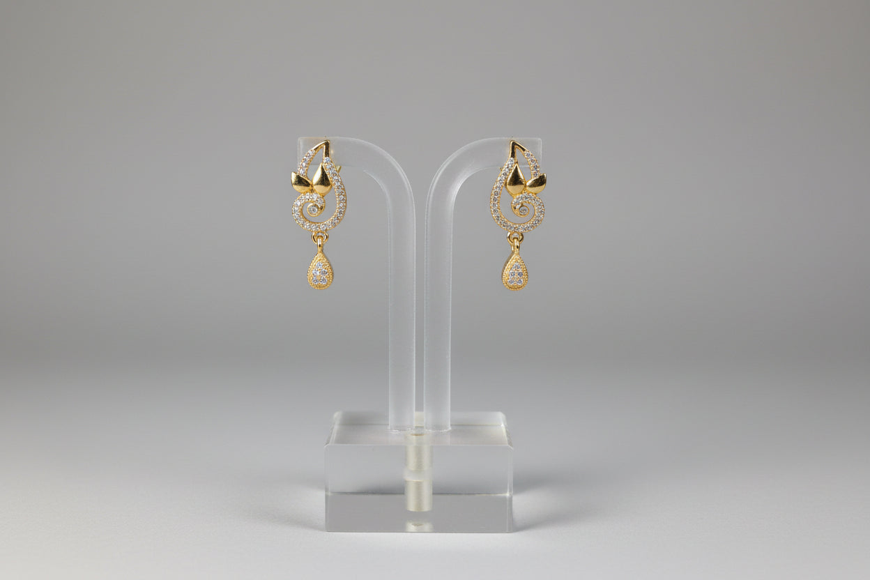 Glod Plated Stones Earrings