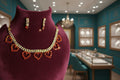 Ruby Heart Elegance Crystal Necklace & Earrings Set