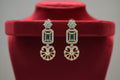 Elegant Gold-Plated Stone-Studded Drop Earrings